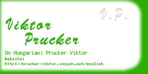 viktor prucker business card